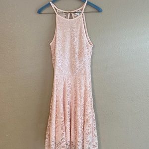 Emerald Sundae’s Lace Glitter Sleeveless Skater Dress